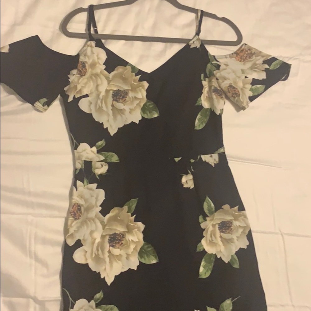 Navy Blue Floral Dress size Small